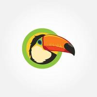 logo illustratie van toekanvogel vector