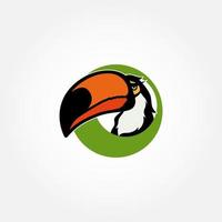 logo illustratie van toekanvogel vector