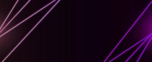 abstracte geometrische neonlijnen donkere illustratie banner patroon achtergrond vector