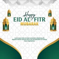 eid mubarak vierkante sjabloon voor spandoek. vectorillustratie geschikt voor wenskaarten, post op sociale media, posters, evenement en enz. vector