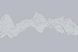 abstracte lineaire turbulentie witte textuur. contourgolven met niet-triviale technische ornamentachtergrond vector