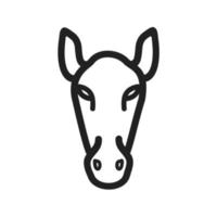 lijn pictogram paard vector