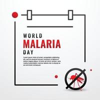 wereld malaria dag ontwerp achtergrond voor internationaal moment vector