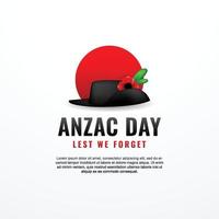 anzac dag ontwerp achtergrond voor herdenkingsmoment vector