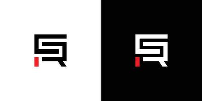 modern en uniek letter fr initialen logo ontwerp 1 vector