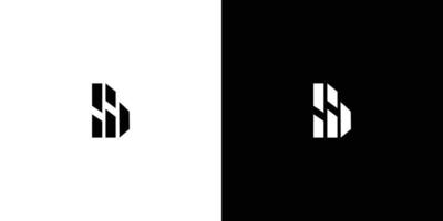 modern en uniek bw letter eerste monogram logo ontwerp 3 vector