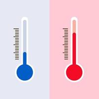 thermometer pictogram plat ontwerpstijl. eenvoudig pictogram. moderne platte icoon in stijlvolle kleuren. websitepagina en ontwerpelement voor mobiele apps. vector