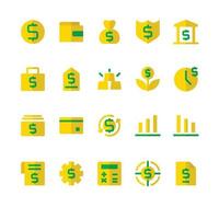 dit is een verzameling financiële iconen vector