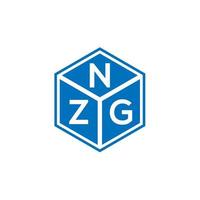 NZg brief logo ontwerp op zwarte achtergrond. nzg creatieve initialen brief logo concept. nzg brief ontwerp. vector