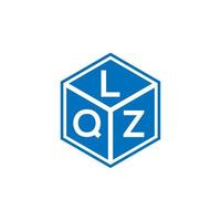 lqz brief logo ontwerp op zwarte achtergrond. lqz creatieve initialen brief logo concept. lqz brief ontwerp. vector