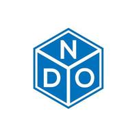 NDO brief logo ontwerp op zwarte achtergrond. ndo creatieve initialen brief logo concept. ndo-briefontwerp. vector