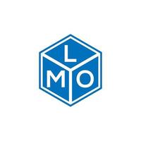 LMO brief logo ontwerp op zwarte achtergrond. lmo creatieve initialen brief logo concept. lmo brief ontwerp. vector