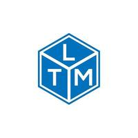 LTM brief logo ontwerp op zwarte achtergrond. ltm creatieve initialen brief logo concept. LTM-briefontwerp. vector