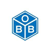 OBB brief logo ontwerp op zwarte achtergrond. obb creatieve initialen brief logo concept. ob brief ontwerp. vector