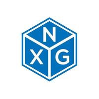 nxg brief logo ontwerp op zwarte achtergrond. nxg creatieve initialen brief logo concept. nxg brief ontwerp. vector