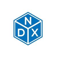 NDX brief logo ontwerp op zwarte achtergrond. ndx creatieve initialen brief logo concept. ndx brief ontwerp. vector