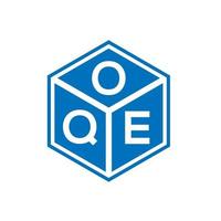 oqe letter logo ontwerp op zwarte achtergrond. oqe creatieve initialen brief logo concept. oqe brief ontwerp. vector