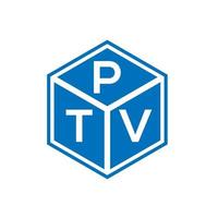 ptv brief logo ontwerp op zwarte achtergrond. ptv creatieve initialen brief logo concept. ptv brief ontwerp. vector