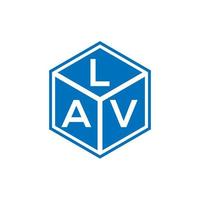 lav brief logo ontwerp op zwarte achtergrond. lav creatieve initialen brief logo concept. lav brief ontwerp. vector