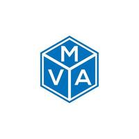 mva brief logo ontwerp op zwarte achtergrond. mva creatieve initialen brief logo concept. mva brief ontwerp. vector