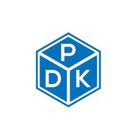 pdk brief logo ontwerp op zwarte achtergrond. pdk creatieve initialen brief logo concept. pdk brief ontwerp. vector