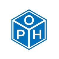 oph brief logo ontwerp op zwarte achtergrond. oph creatieve initialen brief logo concept. oph brief ontwerp. vector