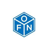 ofn brief logo ontwerp op zwarte achtergrond. van creatieve initialen brief logo concept. ofn brief ontwerp. vector