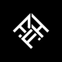 FHF brief logo ontwerp op zwarte achtergrond. fhf creatieve initialen brief logo concept. ff brief ontwerp. vector