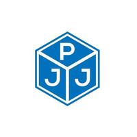 pjj brief logo ontwerp op zwarte achtergrond. pjj creatieve initialen brief logo concept. pjj brief ontwerp. vector