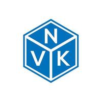 NVK brief logo ontwerp op zwarte achtergrond. nvk creatieve initialen brief logo concept. nvk brief ontwerp. vector