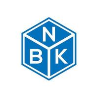 NBK brief logo ontwerp op zwarte achtergrond. nbk creatieve initialen brief logo concept. nbk brief ontwerp. vector