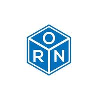 orn brief logo ontwerp op zwarte achtergrond. orn creatieve initialen brief logo concept. orn brief ontwerp. vector