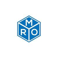 mro brief logo ontwerp op zwarte achtergrond. mro creatieve initialen brief logo concept. mro letter design.v vector