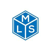 mls brief logo ontwerp op zwarte achtergrond. mls creatieve initialen brief logo concept. mls brief ontwerp. vector