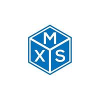 mxs brief logo ontwerp op zwarte achtergrond. mxs creatieve initialen brief logo concept. mxs brief ontwerp. vector