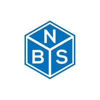 NBS brief logo ontwerp op zwarte achtergrond. nbs creatieve initialen brief logo concept. nbs brief ontwerp. vector