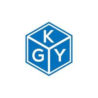 kgy brief logo ontwerp op zwarte achtergrond. kgy creatieve initialen brief logo concept. kgy-letterontwerp. vector
