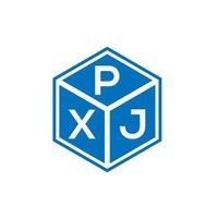 pxj brief logo ontwerp op zwarte achtergrond. pxj creatieve initialen brief logo concept. pxj brief ontwerp. vector