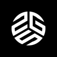zgs brief logo ontwerp op zwarte achtergrond. zgs creatieve initialen brief logo concept. zgs brief ontwerp. vector