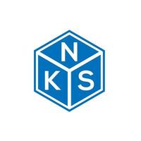 nks brief logo ontwerp op zwarte achtergrond. nks creatieve initialen brief logo concept. nks brief ontwerp. vector