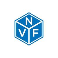 NVF brief logo ontwerp op zwarte achtergrond. NVF creatieve initialen brief logo concept. nvf brief ontwerp. vector