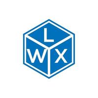 lwx brief logo ontwerp op zwarte achtergrond. lwx creatieve initialen brief logo concept. lwx brief ontwerp. vector