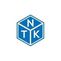 ntk brief logo ontwerp op zwarte achtergrond. ntk creatieve initialen brief logo concept. ntk brief ontwerp. vector