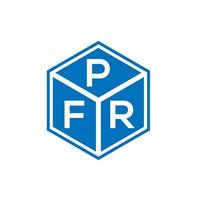 pfr brief logo ontwerp op zwarte achtergrond. pfr creatieve initialen brief logo concept. pfr letter design.v vector