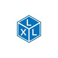 lxl brief logo ontwerp op zwarte achtergrond. lxl creatieve initialen brief logo concept. lxl brief ontwerp. vector