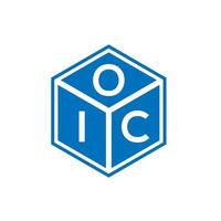 OIC brief logo ontwerp op zwarte achtergrond. oic creatieve initialen brief logo concept. oic brief ontwerp. vector