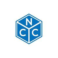 NCC brief logo ontwerp op zwarte achtergrond. ncc creatieve initialen brief logo concept. ncc-briefontwerp. vector