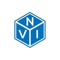 NVI brief logo ontwerp op zwarte achtergrond. nvi creatieve initialen brief logo concept. nvi brief ontwerp. vector