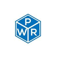 pwr brief logo ontwerp op zwarte achtergrond. pwr creatieve initialen brief logo concept. pwr brief ontwerp. vector