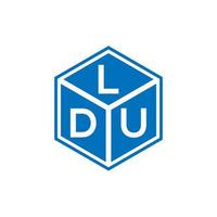 ldu brief logo ontwerp op zwarte achtergrond. ldu creatieve initialen brief logo concept. ldu brief ontwerp. vector